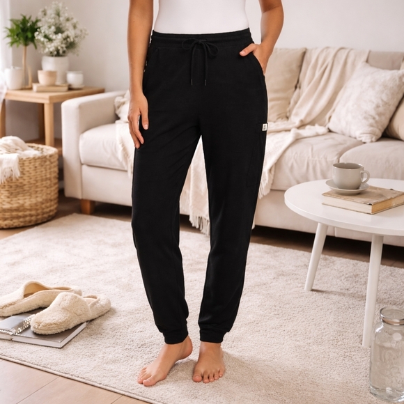 Frank & Oak Pants - Frank & Oak Black Cargo Joggers Lounge Pants NWOT Soft Minimalist S M